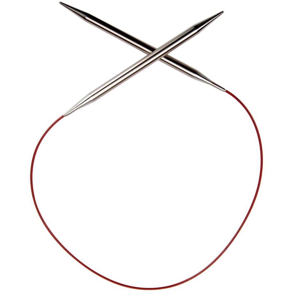 ChiaoGoo Red Lace Circular 24 inch (61cm) Stainless Steel Knitting Needle Size US 15 (10mm) 7024-15