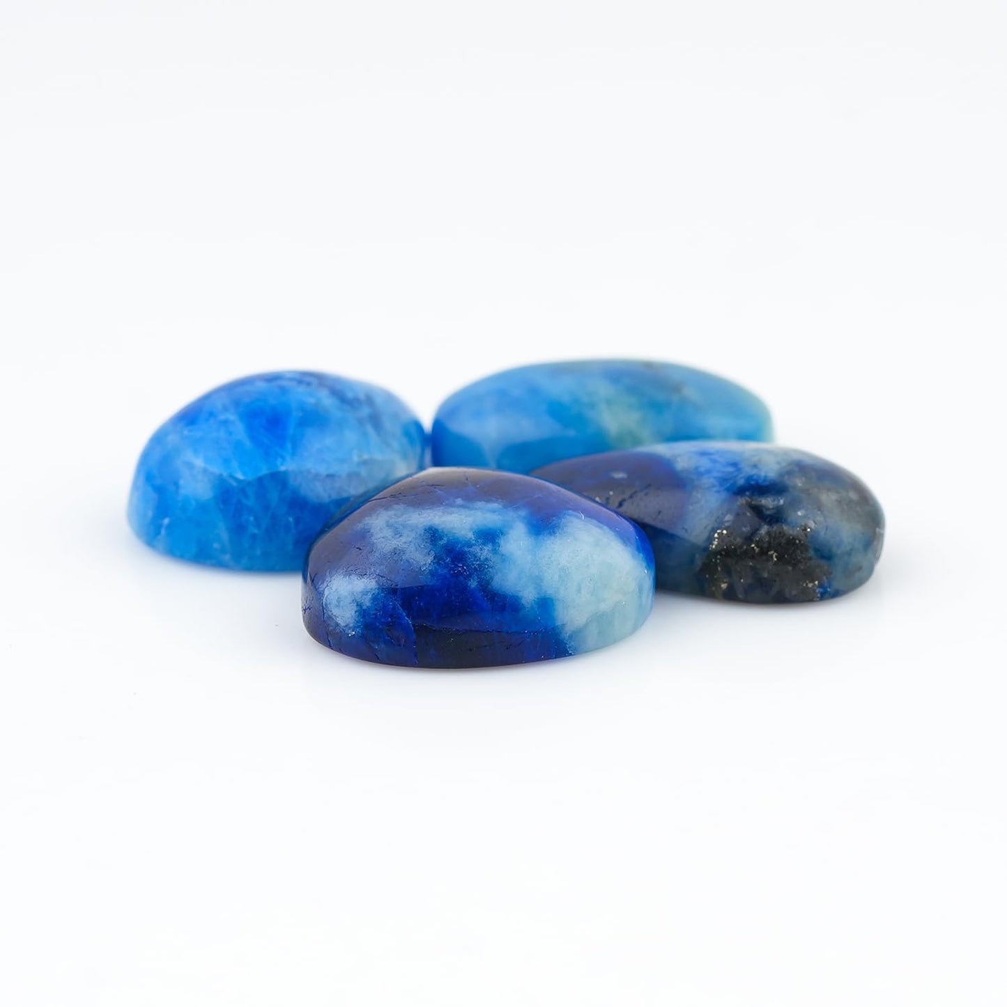 ColouredRocks (4 pcs. A++ COPPER AFGHANITE, Mix Shape, Natural Cabochon Crystals, Loose Gemstone, Wholesale Polished Supply, Jewelry Making, DIY Craft, Gem Collection (14-18 mm free size)