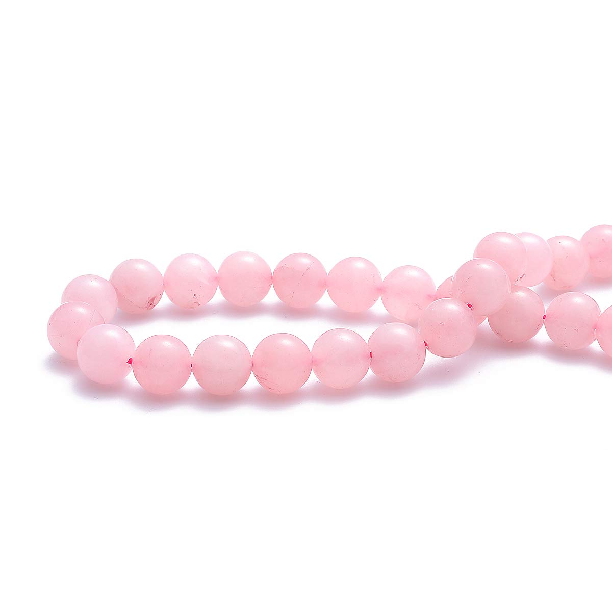 BEADIA Natural Rose Quartz Crystal Stone Round Loose Semi Gemstone Beads for Jewelry Making 8MM 44PCS