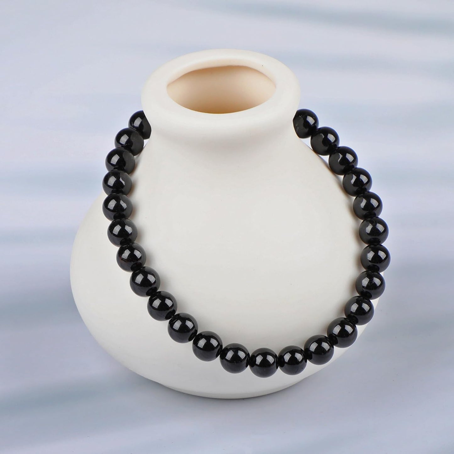 LPBeads Handmade Natural Gemstone Stretch Elastic 6m Black Tourmaline Bracelet Healing Crystal Round Stone Beads Jewelry Gifts for Women