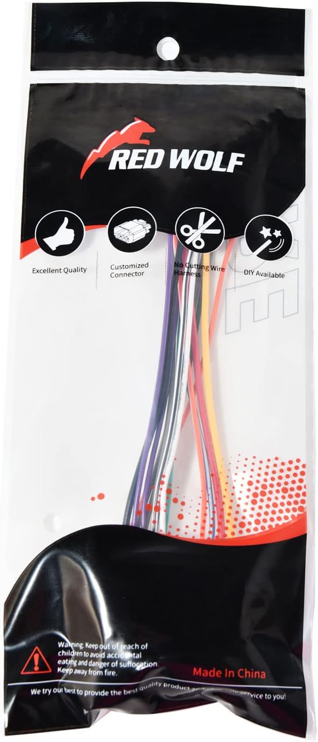 1997-2001, 1999 300m 1999-2001, 1995-2001 RED WOLF Car Radio Wire Harness Replacement for Jeep Cherokee Chrysler Dodge