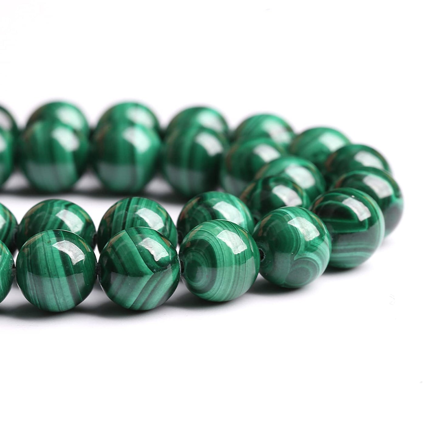 12MM 16PCS Natural Stone Green Malachite 3A Grade Gemstone Loose Beads for Jewelry Making DIY Bracelet