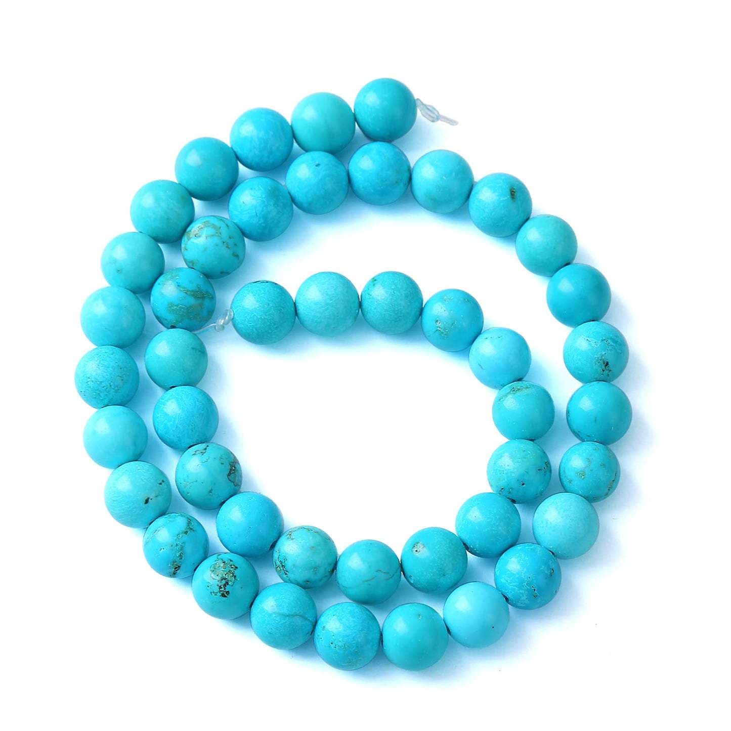 10MM 38PCS Natural Stone Turquoise Beads for Jewelry Making DIY Bracelet