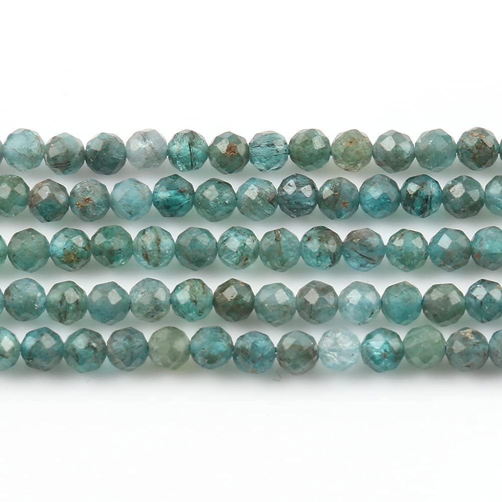 Song Xi 180pcs 2mm Natural Kyanite Gemstone Beads Faceted Round Loose Stone Beads for Jewelry Making (1 Strand)