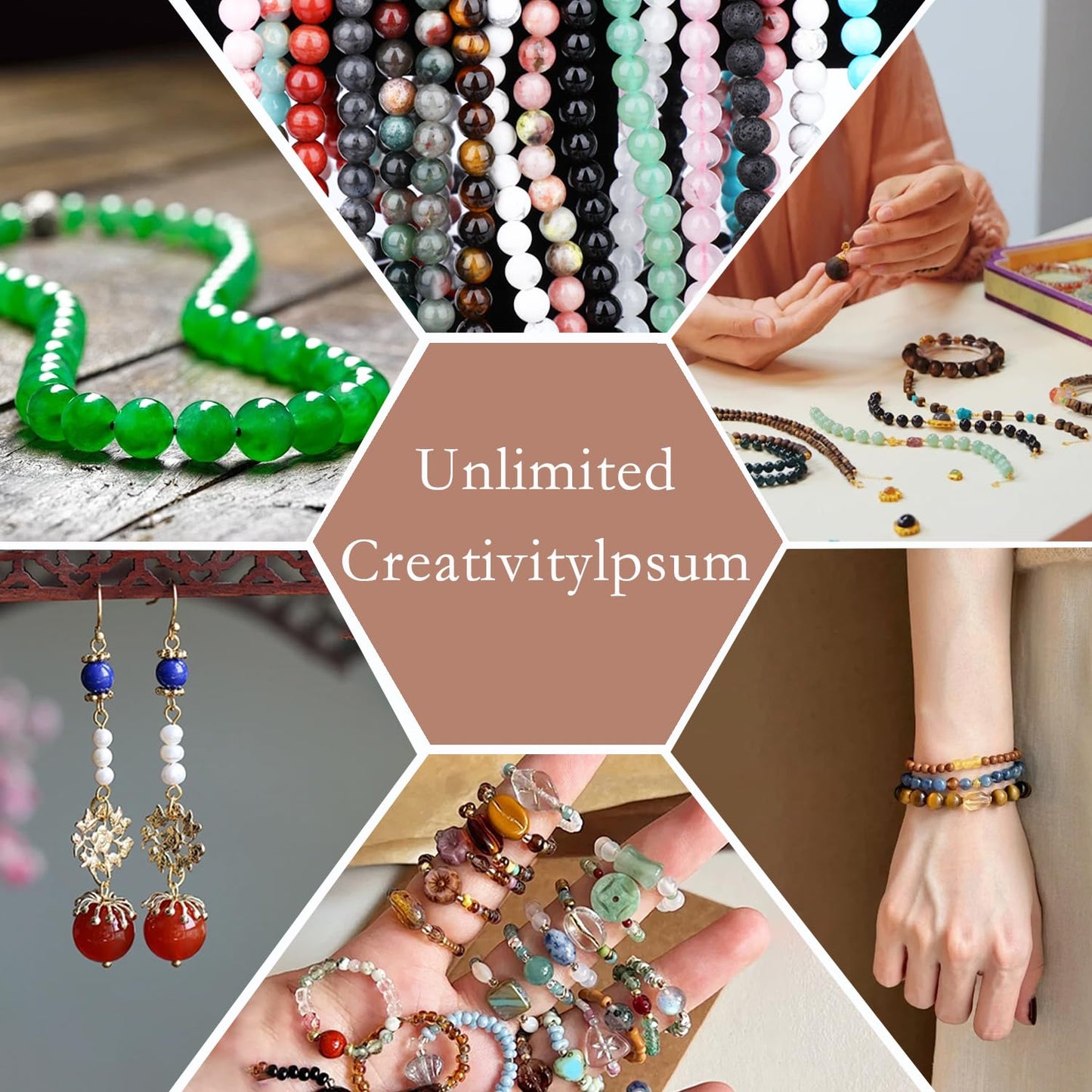 CMBYN Natural Stone Beads Round Genuine Real Stone Beading Strand Loose Gemstones DIY Smooth Bead for Bracelet Necklace Earrings Jewelry Making (Howlite, 8mm 45 Pieces)