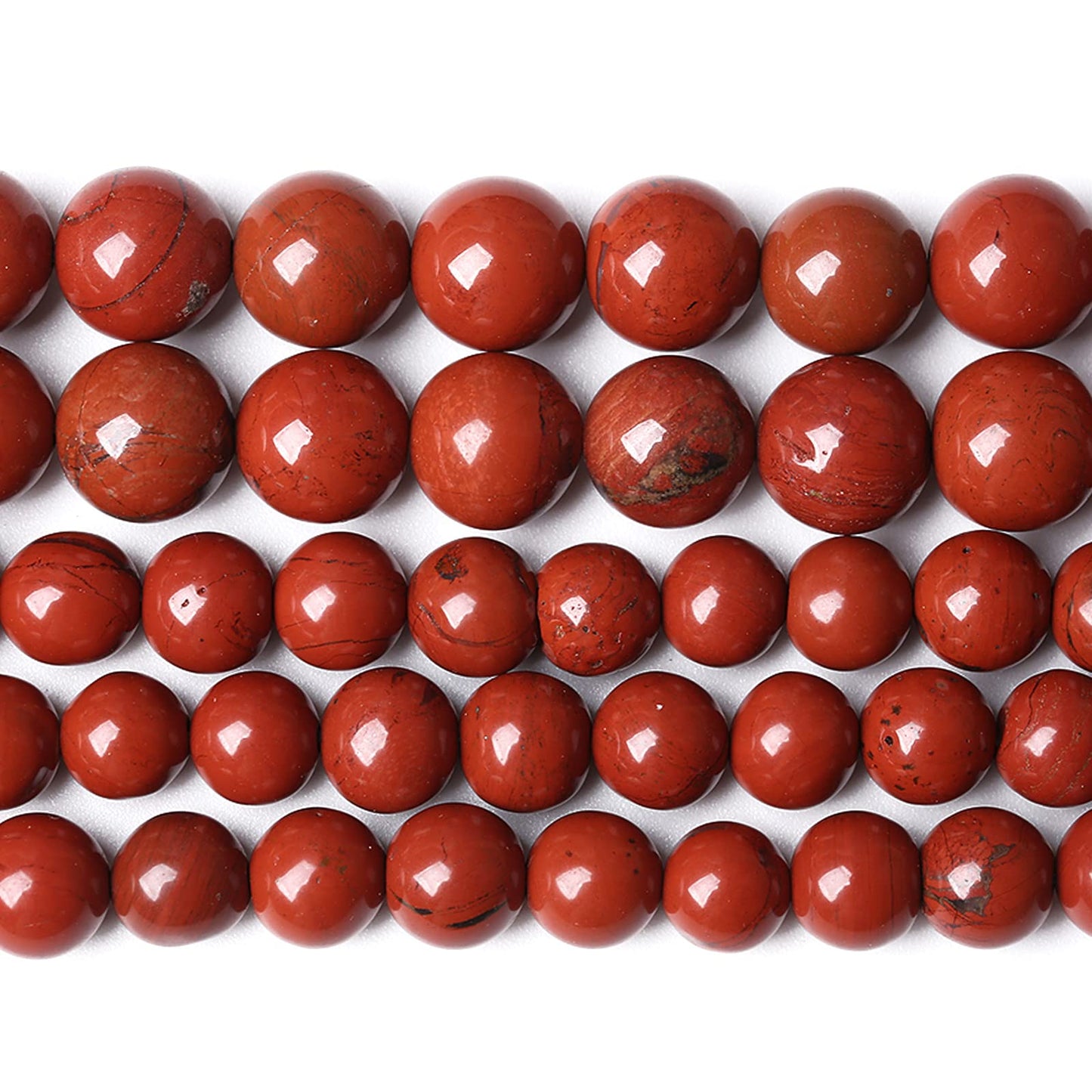 4MM 86PCS Natural Stone Chinese Red Jaspers Spacer Beads for Jewelry Making DIY Bracelet