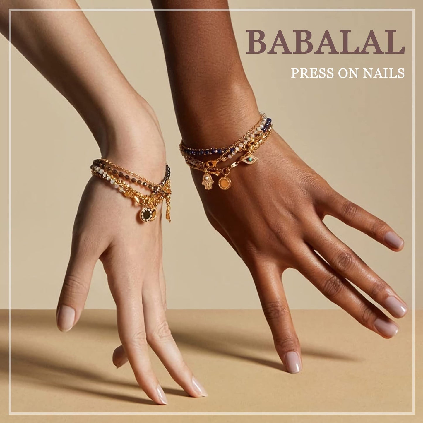 BABALAL Square Press on False Nails Medium Fake Nails Green Glue on Acrylic Nails 3D Butterfly Rhinestone French Tip 24Pcs for Women and Girls