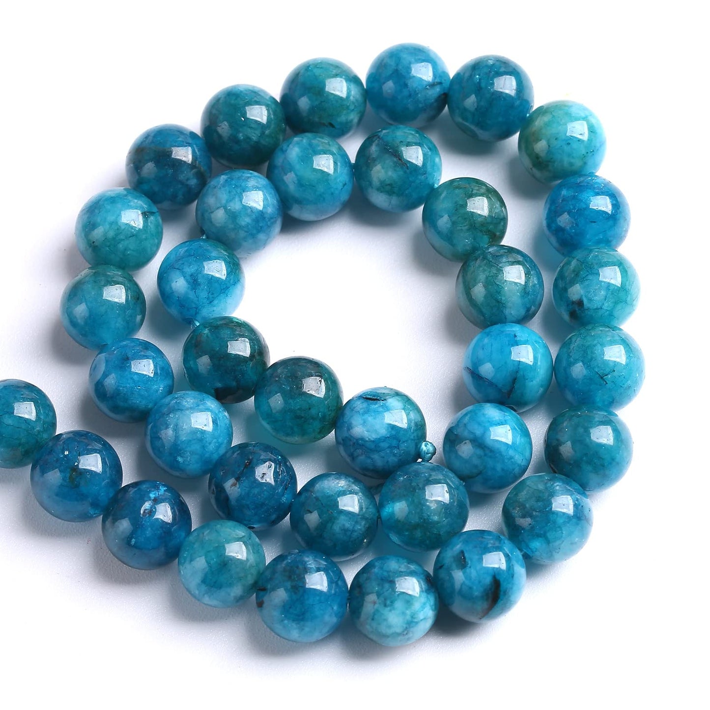 4MM 88PCS Blue Apatite Spacer Loose Beads for Jewelry Making DIY Bracelet Necklace