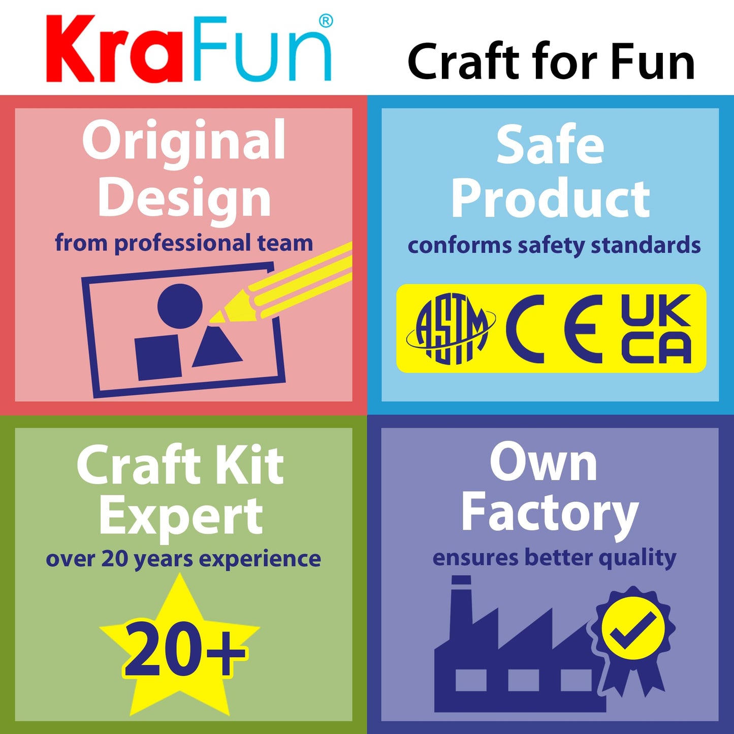 KRAFUN My First Safari Animal Paper Craft Kit for Kids Age 3+, 16 DIY Arts & Crafts Projects, Paper Bags Plates Rolls, Activity Set for Boys Girls with Lion Tiger Giraffe Elephant