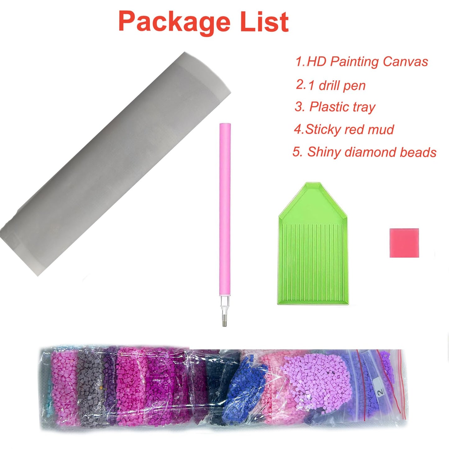 Lvmuu Diamond Art Kits for Adults Wolf Under Moon Red Rose, 5D DIY Full Square Drill Diamonds Painting Art Sets Paint By Numbers Art Craft Home Decor 16x16in