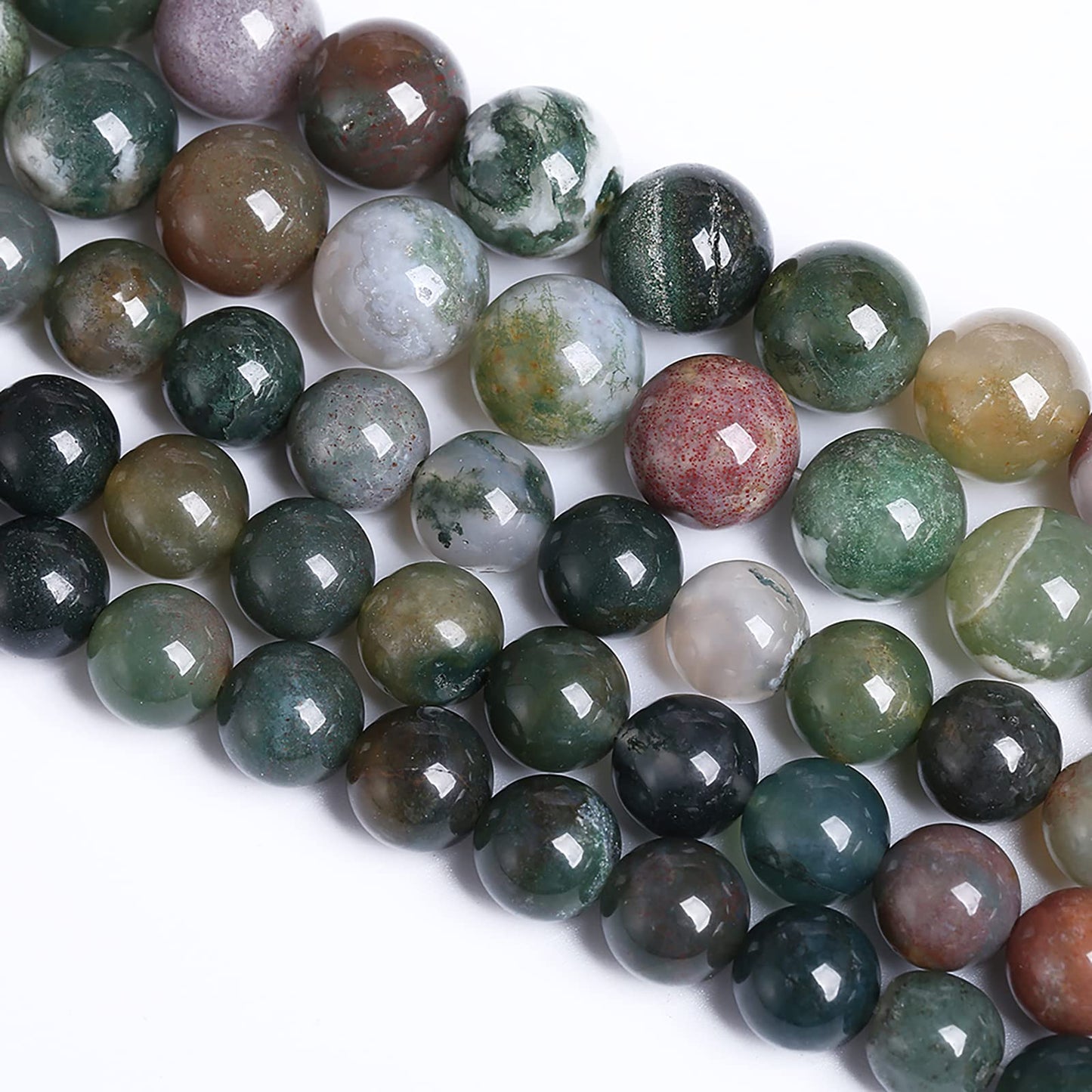10MM 36PCS Natural Stone India Agate Loose Beads for Jewelry Making DIY Bracelet