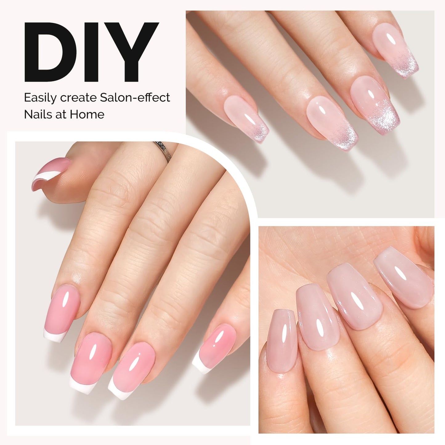 MelodySusie Short Ballerina X Nail Tips - 600Pcs 15 Sizes Clear Acrylic, Half Matte Full Cover Press on Nails for DIY Extension & Salon Use, Pre-Shaped for Long-Lasting Manicure