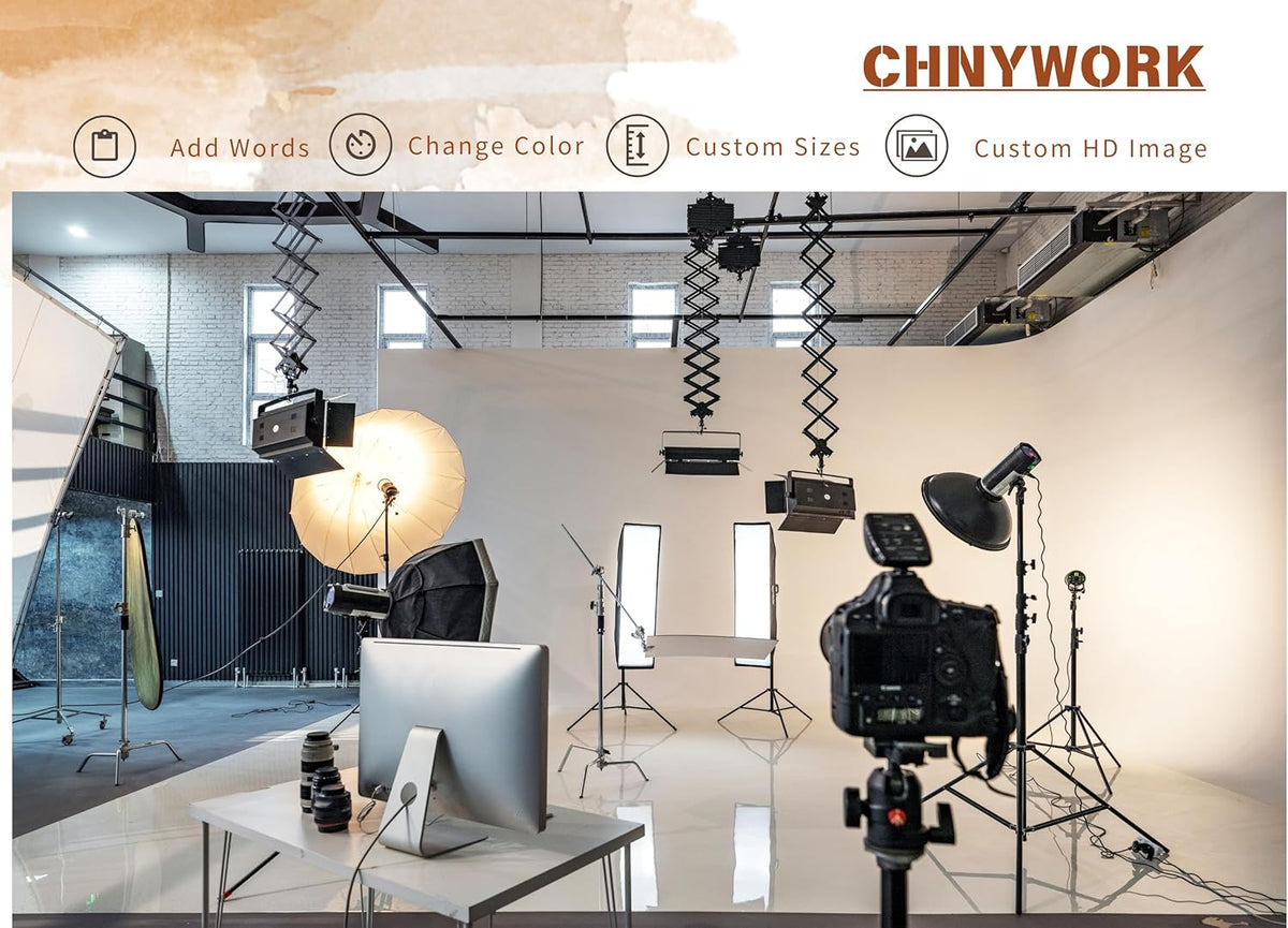 CHNYWORK 10x8ft Farmers Market Fruit Stall Photography Backdrop Red White Checkered Awning Fresh Produce Wooden Crates