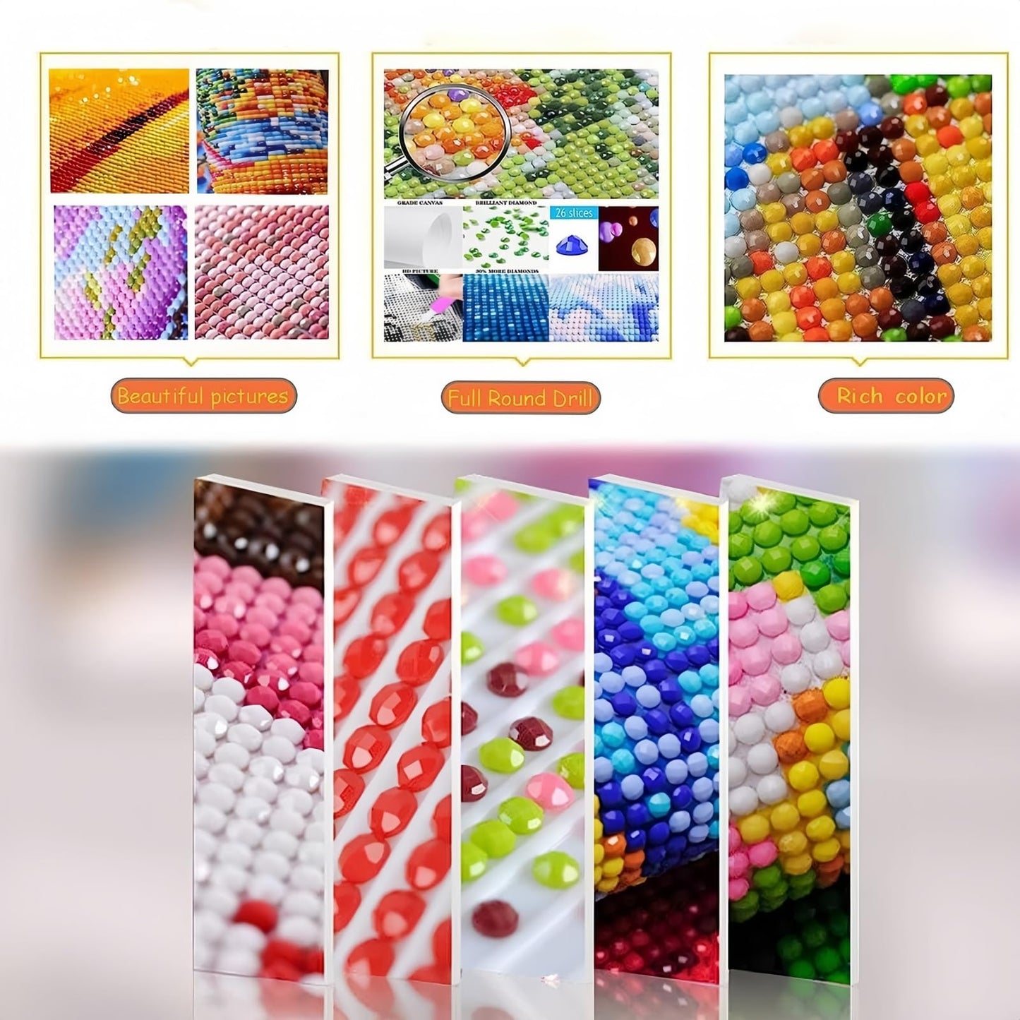 Diamond Art Kits for Adults Cherry Blossom Road, DIY 5D Diamond Painting Kit for Beginners, Full Round Drill Gem Art Dots for Adults, Diamond Dots Paintings Crafts Home Wall Decor 12X16 Inch