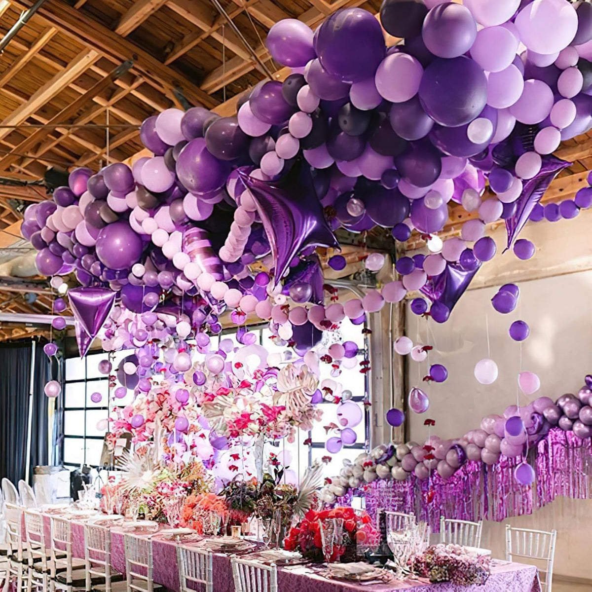 PartyWoo Purple Balloons - 100 Pcs 5-Inch Latex Balloons for Birthday & Wedding Decor