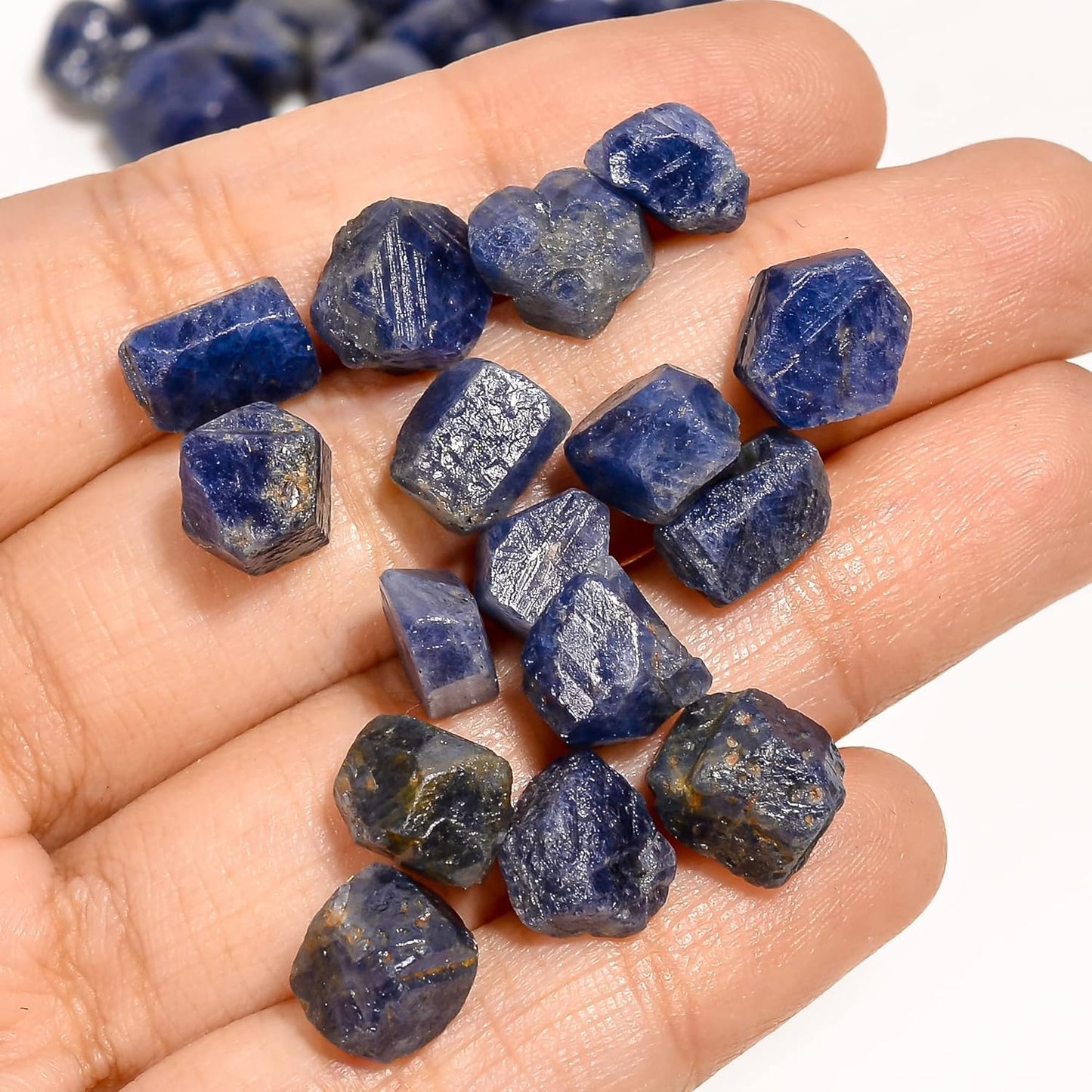GEMKORA™ 30 carats Raw Blue Sapphire Crystals, Wholesale Lot, Natural Gemstone, Rough Crystals, Rock Stones, Jewelry Making Supplies, DIY & Crafts, September Birthstone