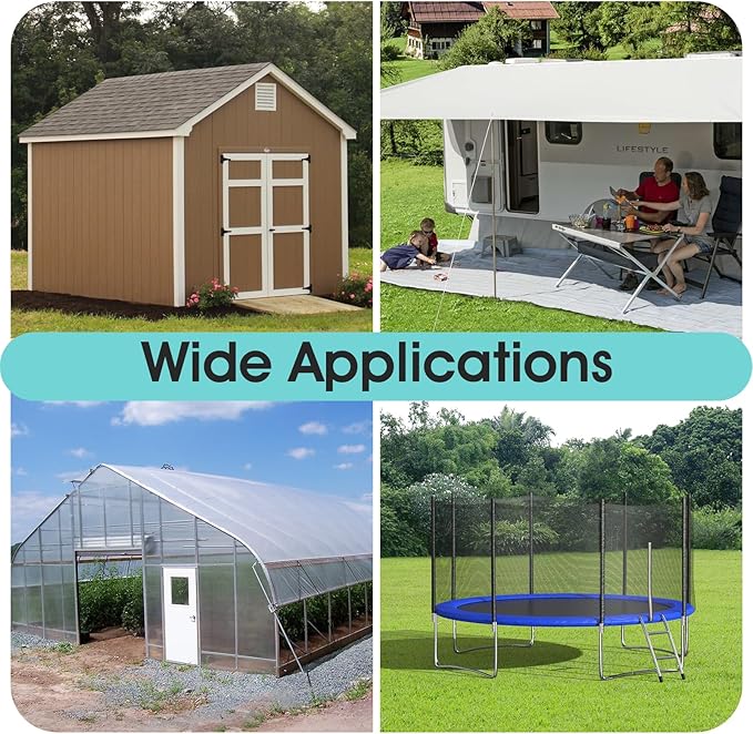 26" Ground Anchors Screw-in Payivsve, Multi-Purpose Trampoline Stakes Heavy Duty, 3" Wider Spiral Mobile Home Anchors Hurricane Earth Anchor for Trampoline, Shed, Swing Sets, Carports(26"-2pcs)