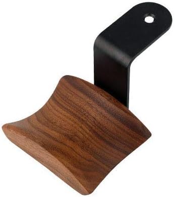 YANGMEI Headset Under-Desk Mount Headphone Hanger Holder Stand Walnut Wood Headphone Rack Hook Desk Tabletop Tape