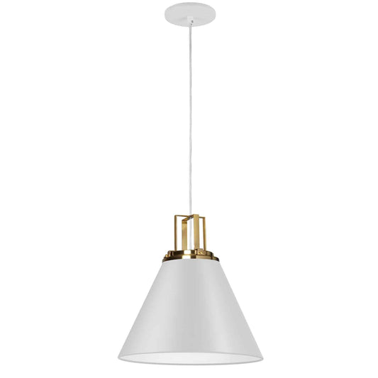 Dainolite Pendant Light SNS-141P-MW-AGB Matte White Finish