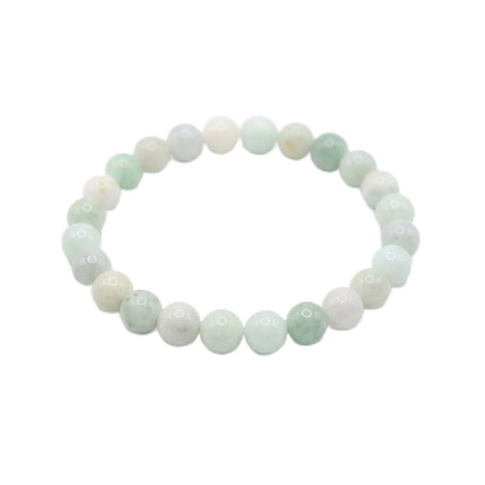 The Vida Handmade AAA+ Quality Crystal Stretch Elastic Bracelet - Nature Gemstone - Jewelry Gift - Holiday Gift - For Women & Men (Jade from Burma)