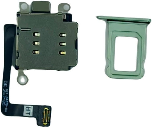 15 Dual Sim Reader and Sim Tray Compatible with iPhone Green