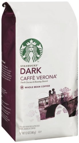 Starbucks Caffe Verona Whole Bean Coffee - Rich Flavor & Aroma | 12 Ounce (Pack of 3)
