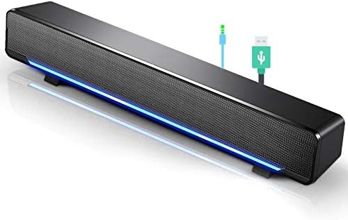 YaizK 3.5 mm MP3, MP4 Mini Portable USB Wired soundbar Music Player Bass Surround Soundbox Speaker with Audio Plug