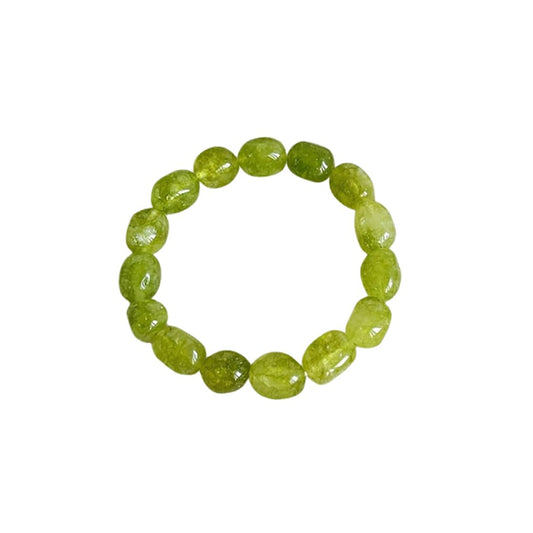 APMUTSS Natural Crystal Beaded Bracelet for Women, Genuine Gemstone Stretch Bracelet 8–10mm Irregular Stone Beads, Colorful Healing Crystal Jewelry for Everyday Wear and Gift