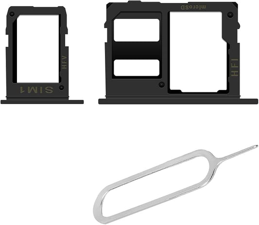 AceSoft A6 SM-A600T1 Replacement Standard Durable SIM and Memory Card Tray Holder w/SIM Card Ejection Pin Compatible