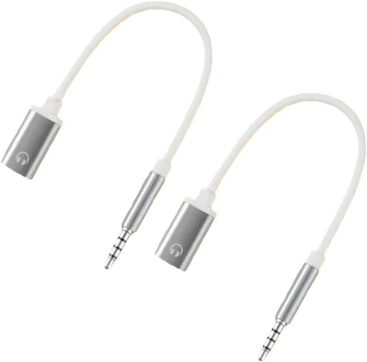 ZhangyiHot 2 3.5mm 3.5mm MP3 Pcs Silver Male to TypeC Female Audio Cable Cord Analog Cable Type-C Converter Earphone