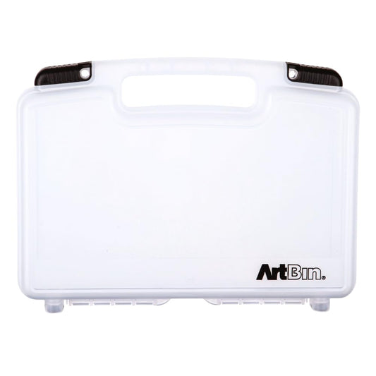 ArtBin 6977AB 12 inch Quick View Deep Base Carrying Case, Portable Art & Craft Organizer with Handle, [1] Plastic Storage Case, Translucent