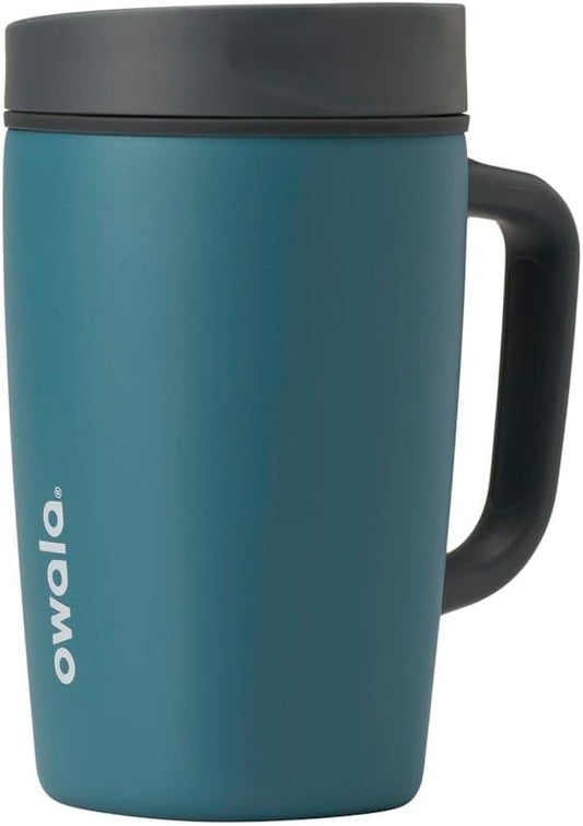 Owala SmoothSip Stainless Steel Travel Mug - 100% Leak Proof, Insulated, 12oz, BPA Free | Perfect for Hot & Cold Drinks