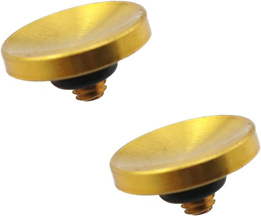 ZYAMY 2PCS Exquisite Brass Concave Shutter Release Button DSLR Camera Release Slot Compatible Anti Drop Button Screw
