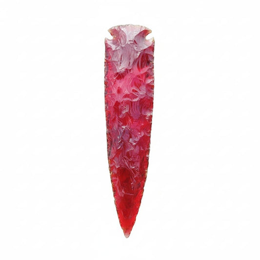 ForestOfCrystals 6 Inch Large Red Obsidian Arrowhead – Handcrafted Crystal Spearhead – Decorative Healing Stone Point for Protection, Meditation, and Home Decor Authentic Gemstone