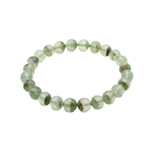The Vida Handmade AAA+ Quality Crystal Stretch Elastic Bracelet - Nature Gemstone - Jewelry Gift - Holiday Gift - For Women & Men (Prehnite)