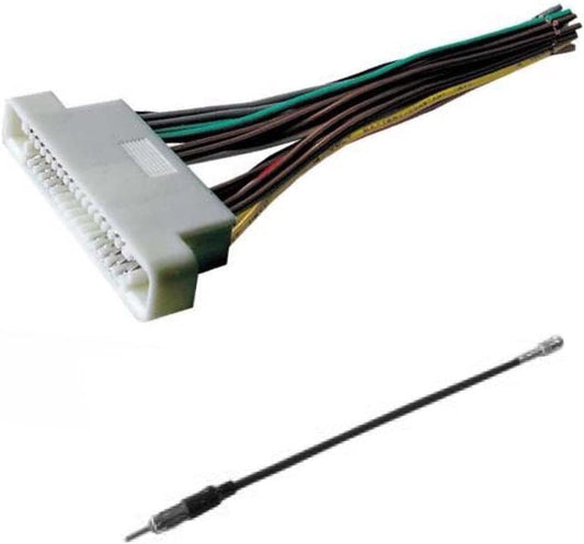 ASC Audio 2000-2006 2001-2003 2000-2005 Car Stereo Radio Wire Harness and Antenna Adapter to Aftermarket Radio for Some