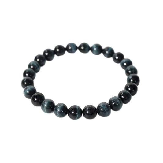 The Vida Handmade AAA+ Quality Crystal Stretch Elastic Bracelet - Nature Gemstone - Jewelry Gift - Holiday Gift - For Women & Men (Blue Tiger Eye)