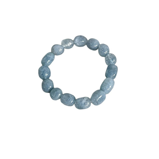 APMUTSS Natural Crystal Beaded Bracelet for Women, Genuine Gemstone Stretch Bracelet 8–10mm Irregular Stone Beads, Colorful Healing Crystal Jewelry for Everyday Wear and Gift