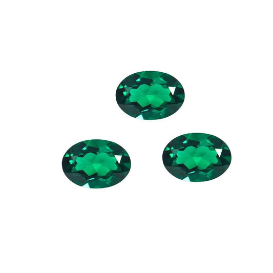 Arting Oval Heart Zambian Emerald 1CT WS Green Lab Cultivated Emerald Loose Cut Gemstone