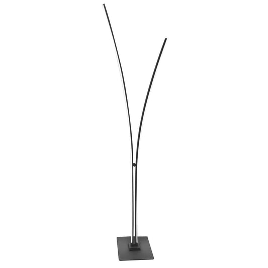 Dainolite 36W Floor Lamp, Matte Black, Metal, Model VIN-6536LEDF-MB