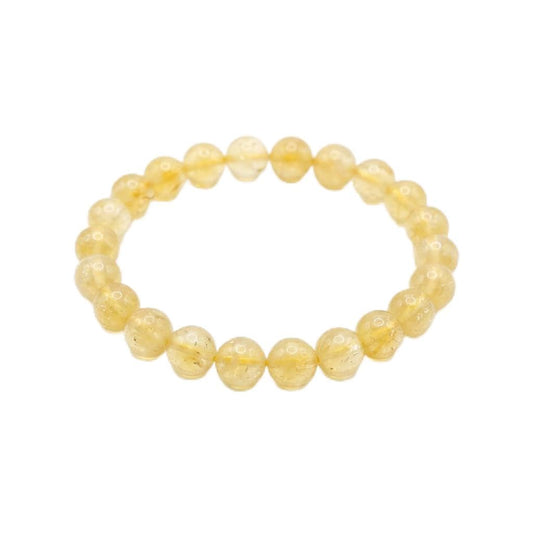 The Vida Handmade AAA+ Quality Crystal Stretch Elastic Bracelet - Nature Gemstone - Jewelry Gift - Holiday Gift - For Women & Men (Citrine)
