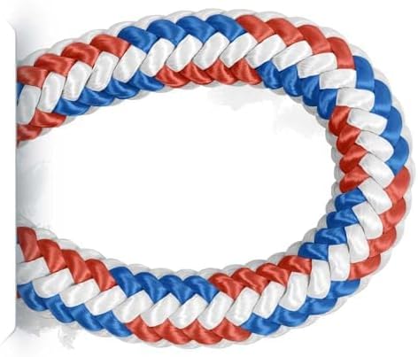 Pelican Rope 16-Strand 1/2 in (12.7 mm) Arborist-16™ Arborist Rope - 7000 lb MBS - Static Climbing Rope - Rescue Operations - High Visibility - 120 ft - Sewn Eye - Red White Blue - Made in The USA
