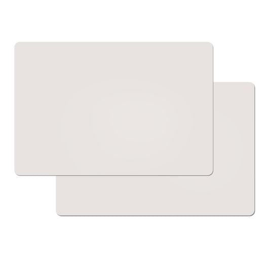 2 Pack Silicone Kitchen Counter Mats | Non-Slip, Waterproof & Heat-Resistant | Large Countertop Protector, Multipurpose for Placemat, Dining Table&Desk Saver Pad,23.6" by 15.7" (White Gray)