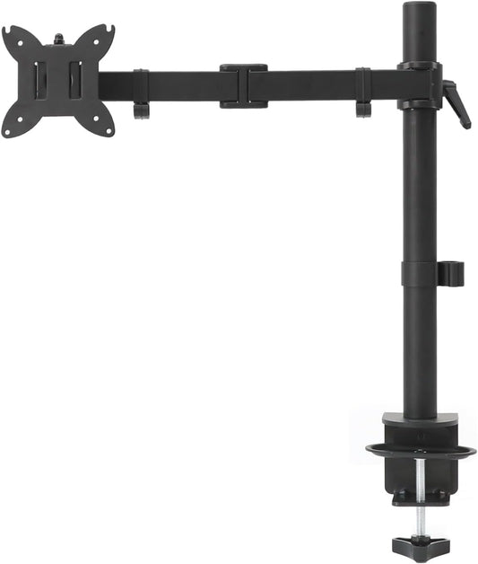 Amazon Basics 32" Adjustable Single Computer Monitor Desk Mount Arm, Holds up to and Ultrawide Monitors, Black