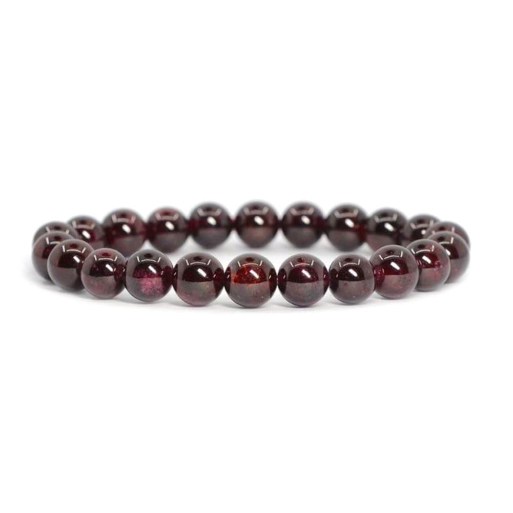 Adabele Real Natural Garnet Bracelet 8.5 inch Stretch Gemstone Beaded Bracelet Chakra Healing Crystal Stone Jewelry Women Mom Gift (Unisex) GB8-D8
