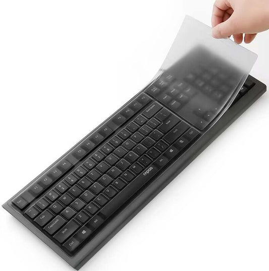 ANRACHEL 104/107 Universal Clear Desktop Computer Keyboard Protection Skin Protector Cover for PC Keys Standard