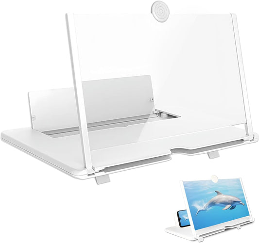 12" 3D 12inch) Screen Amplifier for Cell Phone, HD Amplifiers Projector Horizontal Screen Enlarger for Movies, Videos
