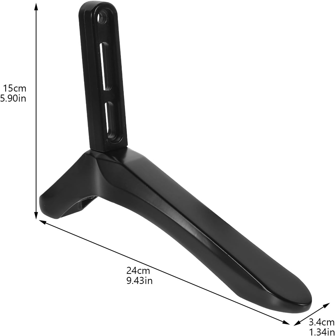 TOYANDONA Tv Stand Base Bracket with Screws, Black Tv Holder Replacement, Tabletop Support for Flat Screen Televisions