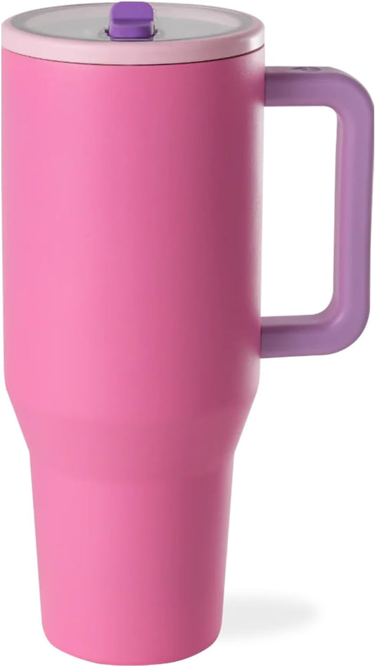 Skiennix 32 oz Tumbler with Handle - Leak Resistant Insulated Water Bottle | Pink Sugar, Perfect for Travel
