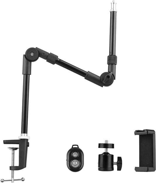 Andoer ST-01 1/4 Inch 3kg Flexible Foldable Desk Mount Stand Metal Bracket Screw Load Capacity with Flexible Ballhead